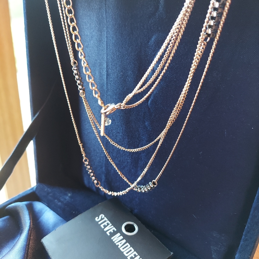 Steve Madden 3 Strand 26" Necklace w/tags.